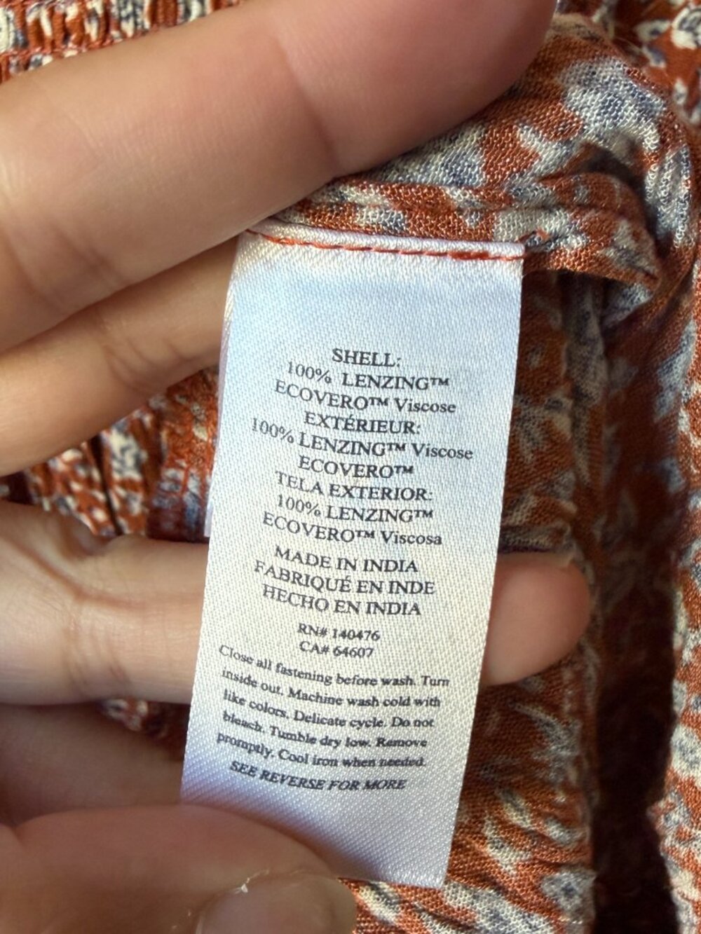 Faherty Montana Dress in Ennis Floral Smocked Boho Size M - Picture 5 of 6